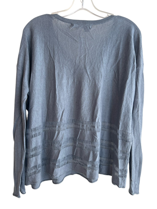 360 Cashmere Size S Blue Linen & Cashmere Long Sleeve V Neck Knit Top Blue / S