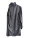 IRO Size 40 Black & Silver Silk & Polyester One Sleeve Zip Back Shiny Dress Black & Silver / 40