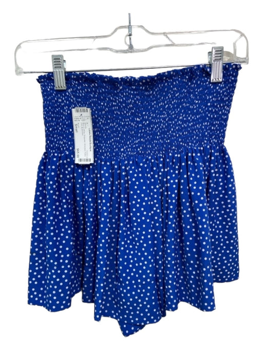 Koch Size Small Blue & White Polyester Smocked Polka Dot Shorts Blue & White / Small