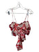 Farm Rio Size M Red & Multi Cotton All Over Print Applique Tie Detail Skirt Set Red & Multi / M