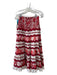 Farm Rio Size M Red & Multi Cotton All Over Print Applique Tie Detail Skirt Set Red & Multi / M