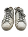 Golden Goose Shoe Size 39 White, Gray, Silver Leather Metallic Low Top Sneakers White, Gray, Silver / 39