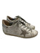 Golden Goose Shoe Size 39 White, Gray, Silver Leather Metallic Low Top Sneakers White, Gray, Silver / 39