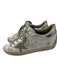 Golden Goose Shoe Size 39 White, Gray, Silver Leather Metallic Low Top Sneakers White, Gray, Silver / 39