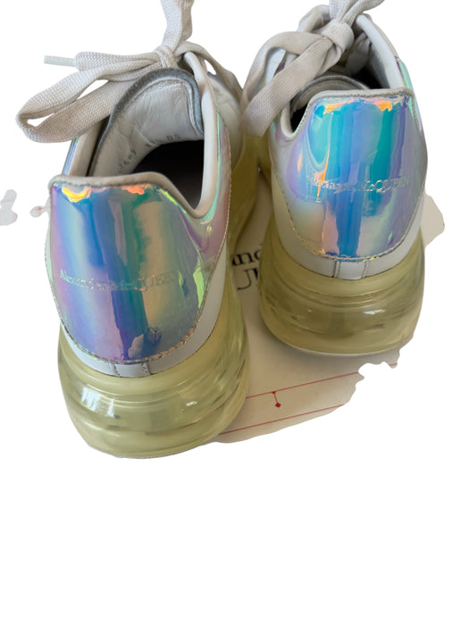 Alexander McQueen Shoe Size 39.5 White & Multi Leather Iridescent Sneakers White & Multi / 39.5