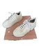 Miu Miu Shoe Size 9B White & Silver Patent Leather Platform Rhinestone Sneakers White & Silver / 9B
