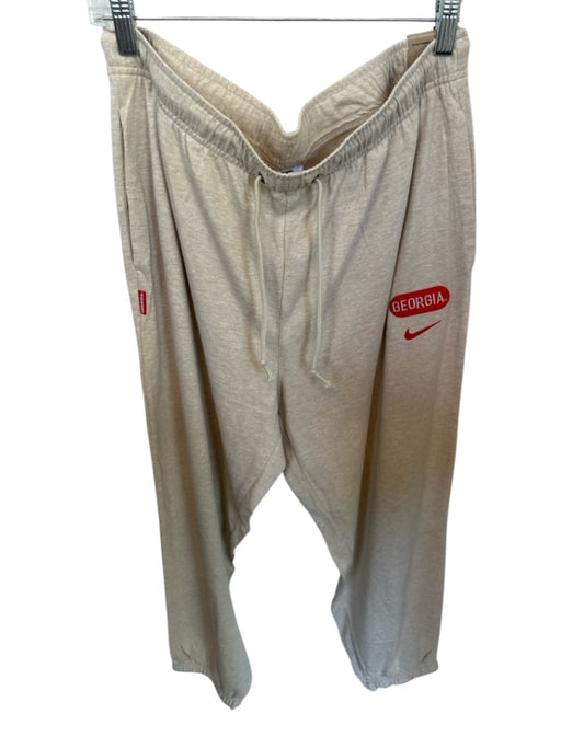 Nike Size L Tan & Red Cotton Blend Drawstring UGA Jogger Athletic Pants Tan & Red / L