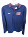 Nike Navy & Red Polyester Long Sleeve American Flag Athletic Pullover Navy & Red / L