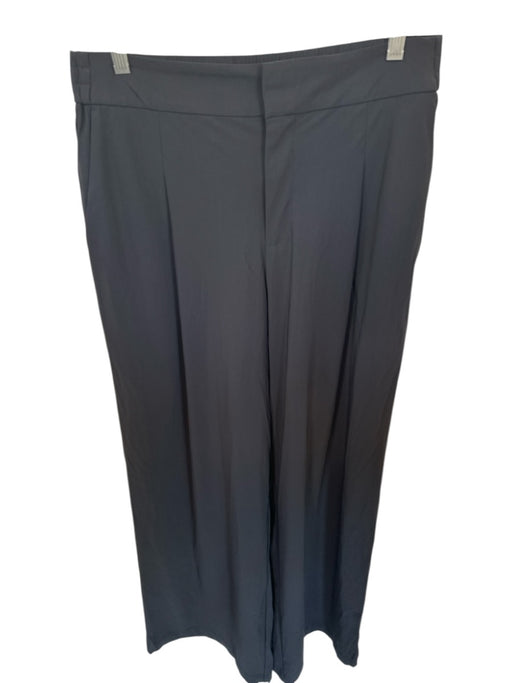 Athleta Size 10 Black Polyester Blend Elastic Waist Pleat Detail Wide Leg Pants Black / 10