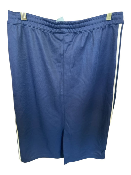 Adidas Size M Navy & white Polyester Drawstring Side Stripe Midi Athletic Skirt Navy & white / M