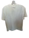 Adidas Size M Ivory Polyester Short Sleeve Logo Ribbed Athletic Top Ivory / M