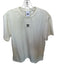 Adidas Size M Ivory Polyester Short Sleeve Logo Ribbed Athletic Top Ivory / M