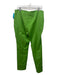 Akris Size 12 Green Otter Elastic Waist Side Zip Straight Leg Trouser Pants Green / 12