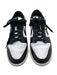 Nike Shoe Size 9.5 Black & White Leather Lace Up Low Top Color Block Sneakers Black & White / 9.5