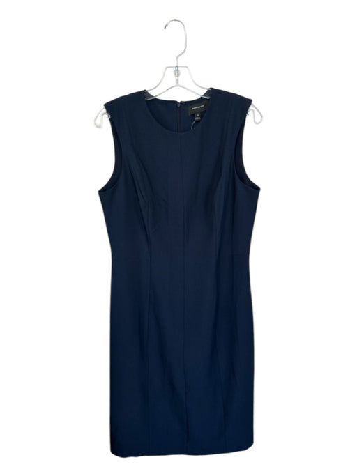 Banana Republic Size 10 Navy Polyester Blend Sleeveless Back Zip Midi Dress Navy / 10