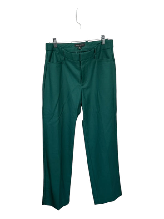 Banana Republic Size 8 Forest Green Wool High Waist Straight Leg Trouser Pants Forest Green / 8