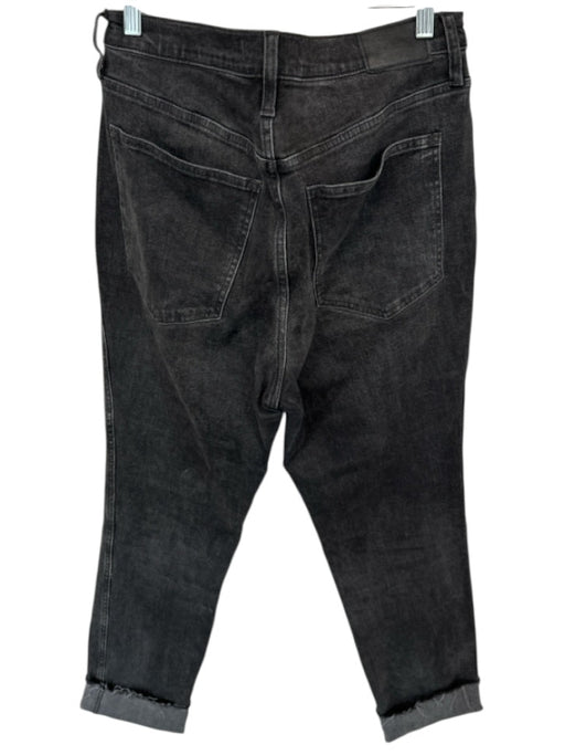 Madewell Size 30T Charcoal Cotton Blend Mid Rise Straight Leg Cuffed Jeans Charcoal / 30T