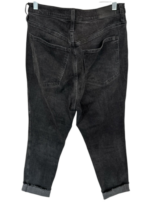 Madewell Size 30T Charcoal Cotton Blend Mid Rise Straight Leg Cuffed Jeans Charcoal / 30T