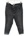Madewell Size 30T Charcoal Cotton Blend Mid Rise Straight Leg Cuffed Jeans Charcoal / 30T