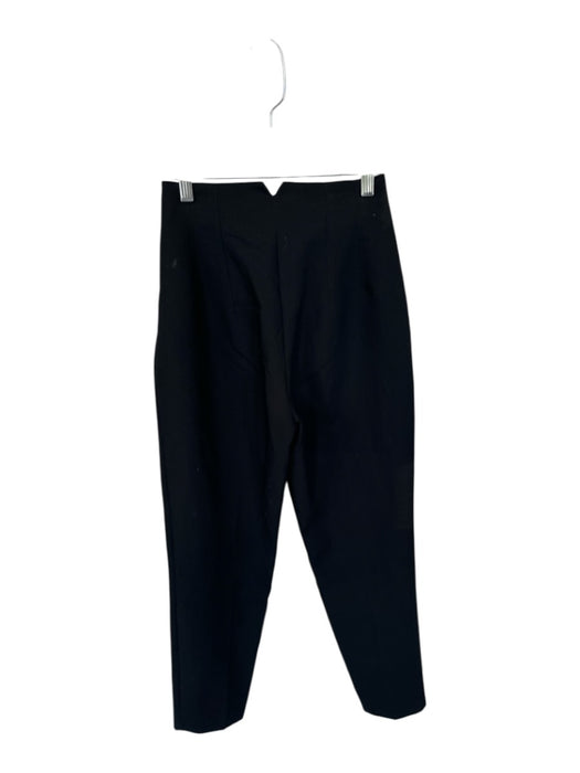 Zara Size XS Black Polyester Blend Pockets Zip Fly High Waist Pants Black / XS