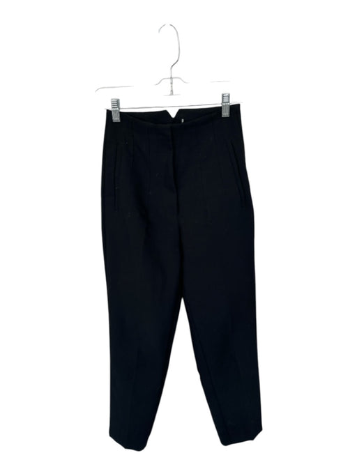 Zara Size XS Black Polyester Blend Pockets Zip Fly High Waist Pants Black / XS
