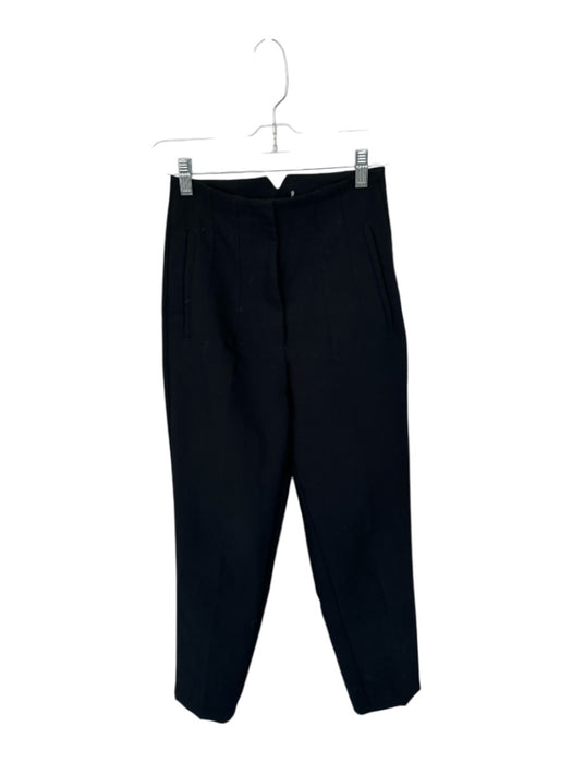 Zara Size XS Black Polyester Blend Pockets Zip Fly High Waist Pants Black / XS