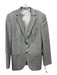 Boss Gray & Beige Print Wool Blend Plaid 2 Button Men's Blazer Gray & Beige Print / 38