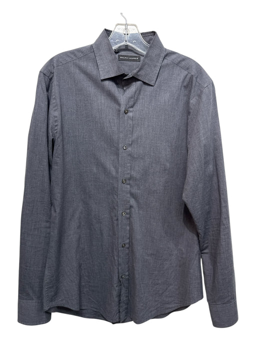 Ralph Lauren Size M Gray Cotton Solid Button up Men's Long Sleeve Shirt Gray / M