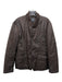 Boss Size Est M Brown Polyester Quilted Snap Buttons Men's Jacket Brown / Est M