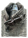 Adolfo Dominguez Brown & Beige Print Wool Houndstooth Zipper Detail Men's Blazer Brown & Beige Print / 48