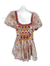 Honeyplum Size Small Yellow & red Eyelet Puff Sleeve Embroidered Dress Yellow & red / Small