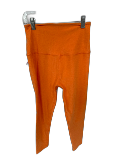Beyond Yoga Size Medium Orange Nylon Blend High Waist Crop Athletic Leggings Orange / Medium