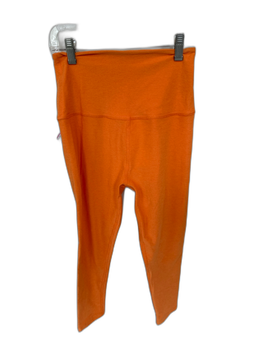 Beyond Yoga Size Medium Orange Nylon Blend High Waist Crop Athletic Leggings Orange / Medium