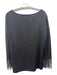 Escada Size 42/6 Black Wool Beaded Fringe Knit Sweater Black / 42/6