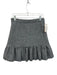Ann Mashburn Size S Blue & Cream Wool Fringe Hem Houndstooth Elastic Waist Skirt Blue & Cream / S