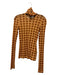 Nanushka Size Small Camel & Brown Polyester Turtle Neck Cut Out Monogram Top Camel & Brown / Small