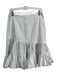 SONIA by Sonia Rykiel Size 40 White & Black Cotton Eyelet Side Zip Skirt White & Black / 40