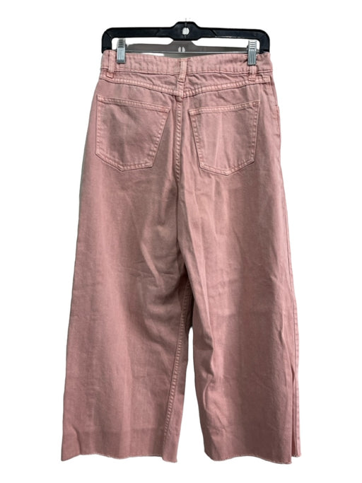 Res Denim Size 26 Pink Cotton Denim High Rise Wide Leg Crop Jeans Pink / 26