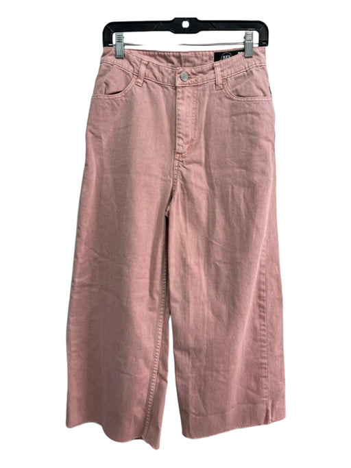 Res Denim Size 26 Pink Cotton Denim High Rise Wide Leg Crop Jeans Pink / 26