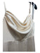 Azazie Size C Cream Polyester Satin Ruched Neckline Sleeveless Gown Cream / C