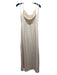 Azazie Size C Cream Polyester Satin Ruched Neckline Sleeveless Gown Cream / C