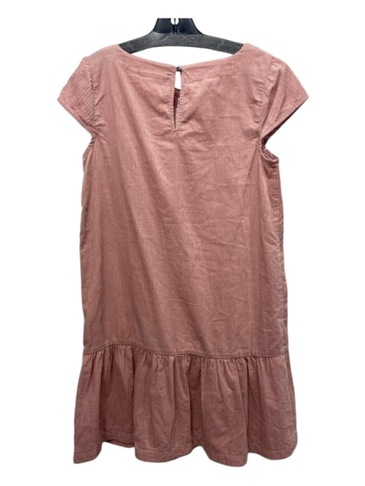 Maeve Size 6 Pink Cotton Corduroy Cap Sleeve Drop Waist Knee length Dress Pink / 6