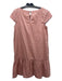 Maeve Size 6 Pink Cotton Corduroy Cap Sleeve Drop Waist Knee length Dress Pink / 6