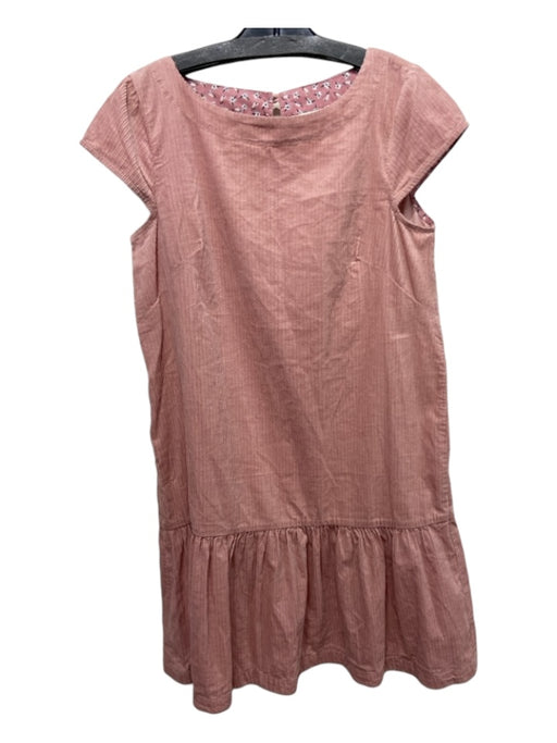 Maeve Size 6 Pink Cotton Corduroy Cap Sleeve Drop Waist Knee length Dress Pink / 6