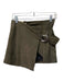 Understated Leather Size XS Olive Green Suede Wrap Belted Mini Skirt Olive Green / XS