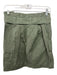 A.L.C. Size 2 Army Green Cotton & Linen. Belted Newsboy Waist Mini Cargo Skirt Army Green / 2