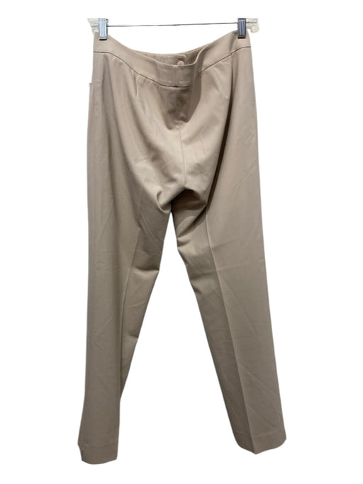 Lafayette 148 Size 2 Beige Wool Blend Hook & Zip Straight Trouser Pants Beige / 2