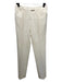 Lafayette 148 Size 2 Ivory Virgin Wool Blend Hook & Zip Straight Trouser Pants Ivory / 2