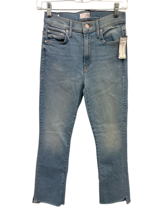 Mother Size 25 Light Wash Cotton Zip Fly Frayed Hem Jeans Light Wash / 25