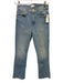 Mother Size 25 Light Wash Cotton Zip Fly Frayed Hem Jeans Light Wash / 25
